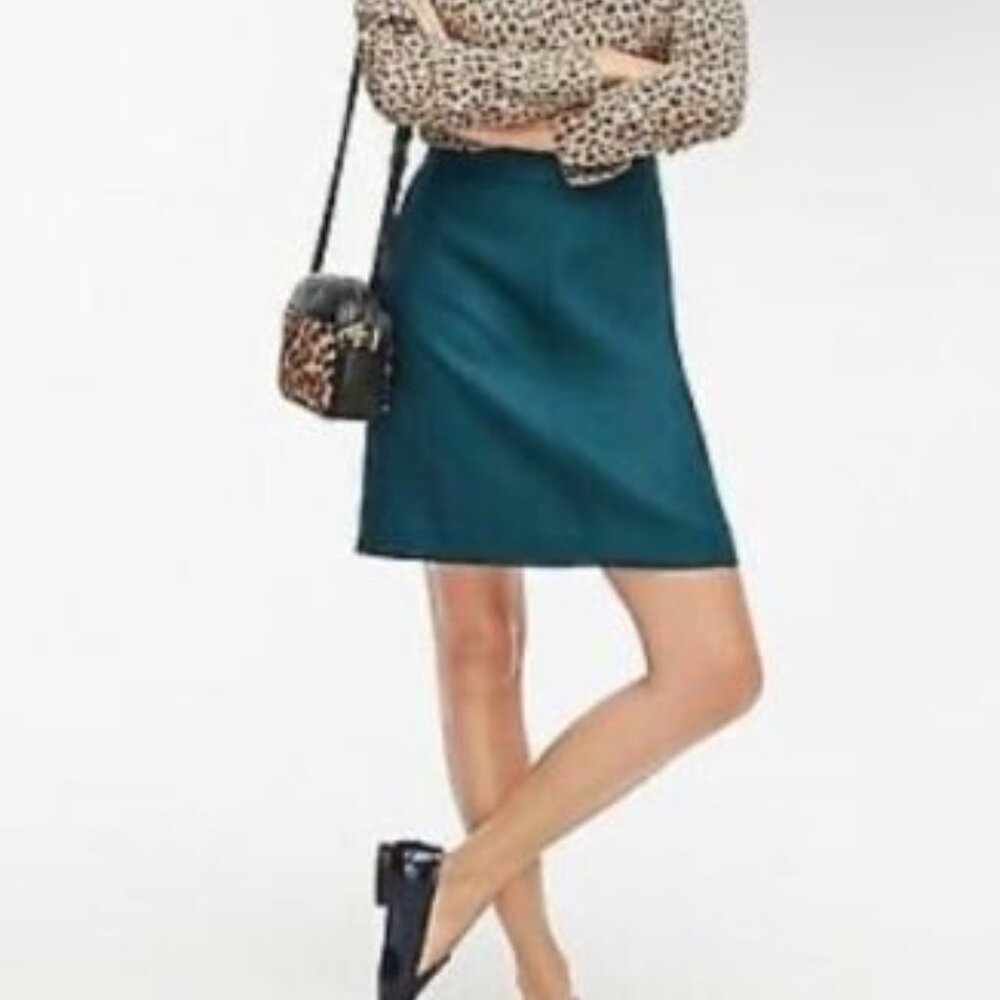 J. Crew Princess mini skirt in double-serge wool